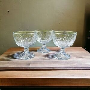 COPY - COPY - Princess House, Fantasia pattern, set of 3 pedestal dessert bowls…